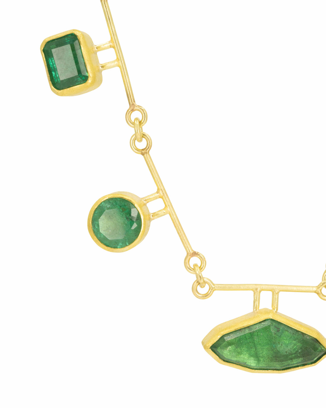 Zambian Mixed Shape Emerald Necklace
