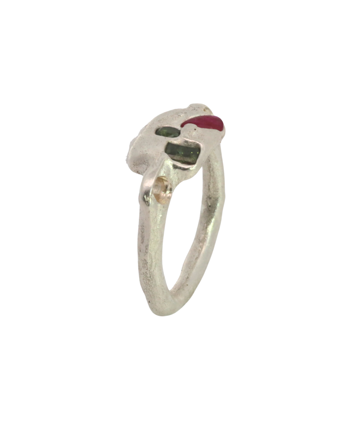 Silver Seb Ring - Sapphire + Ruby