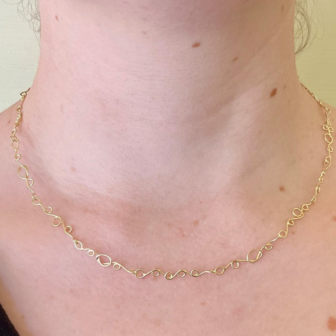 18k Scribble Chain Necklace