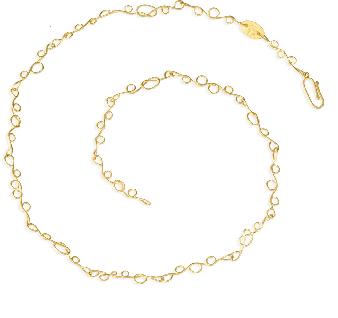 18k Scribble Chain Necklace