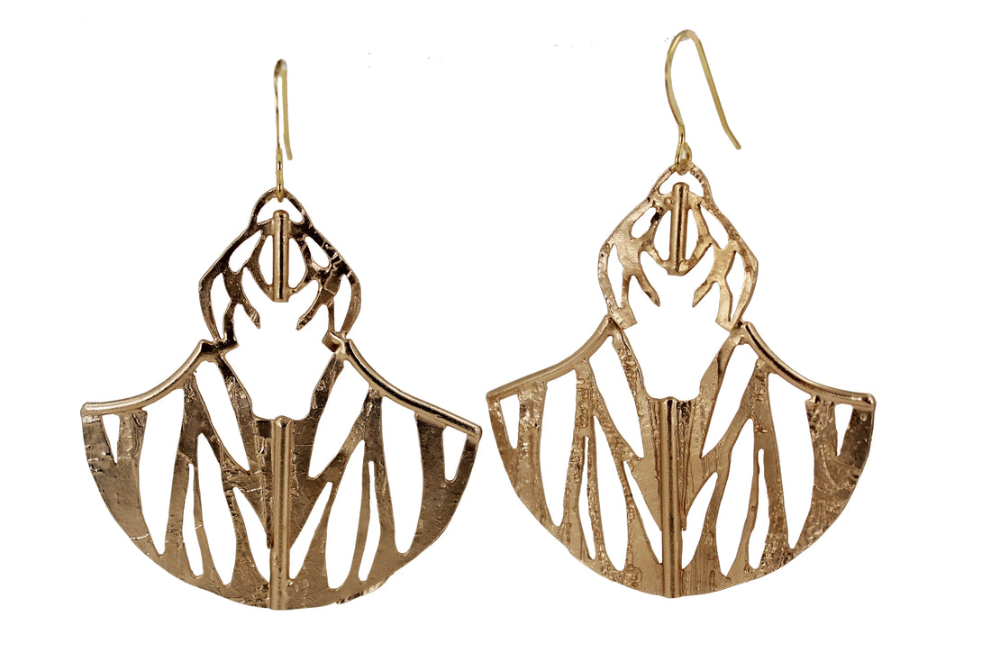 Ultrasonic Flight Etched Cutout Earrings