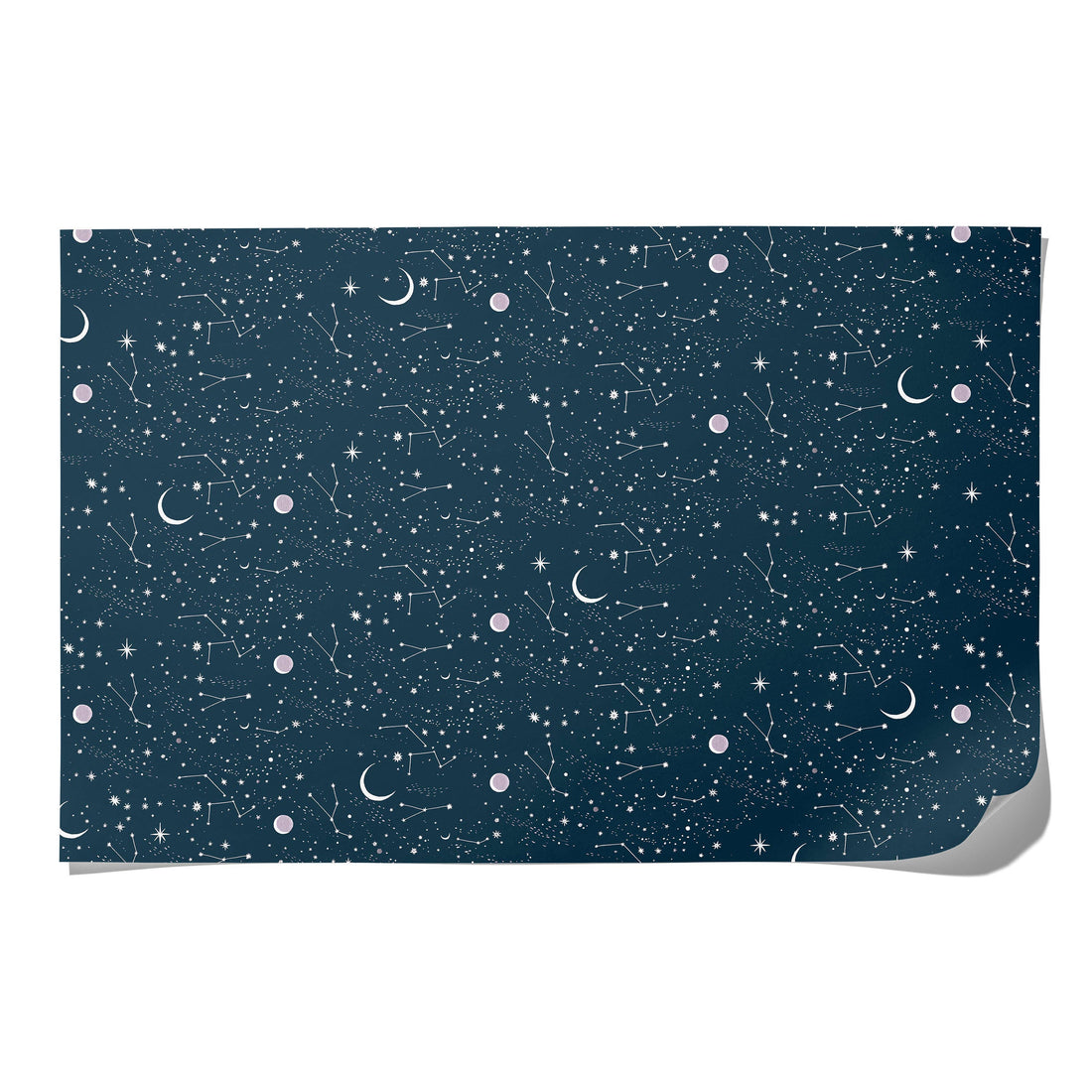 Moon and Stars wrapping paper: Rolls of 3 sheets