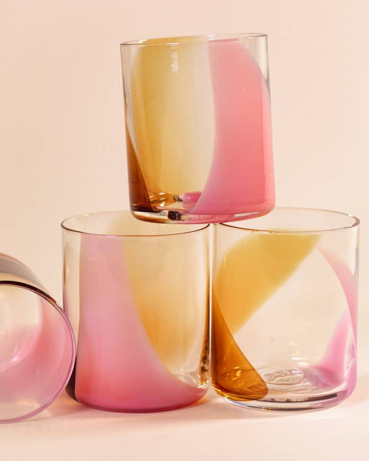 Splash Cup: Classic (Amber + Pink) / 4"