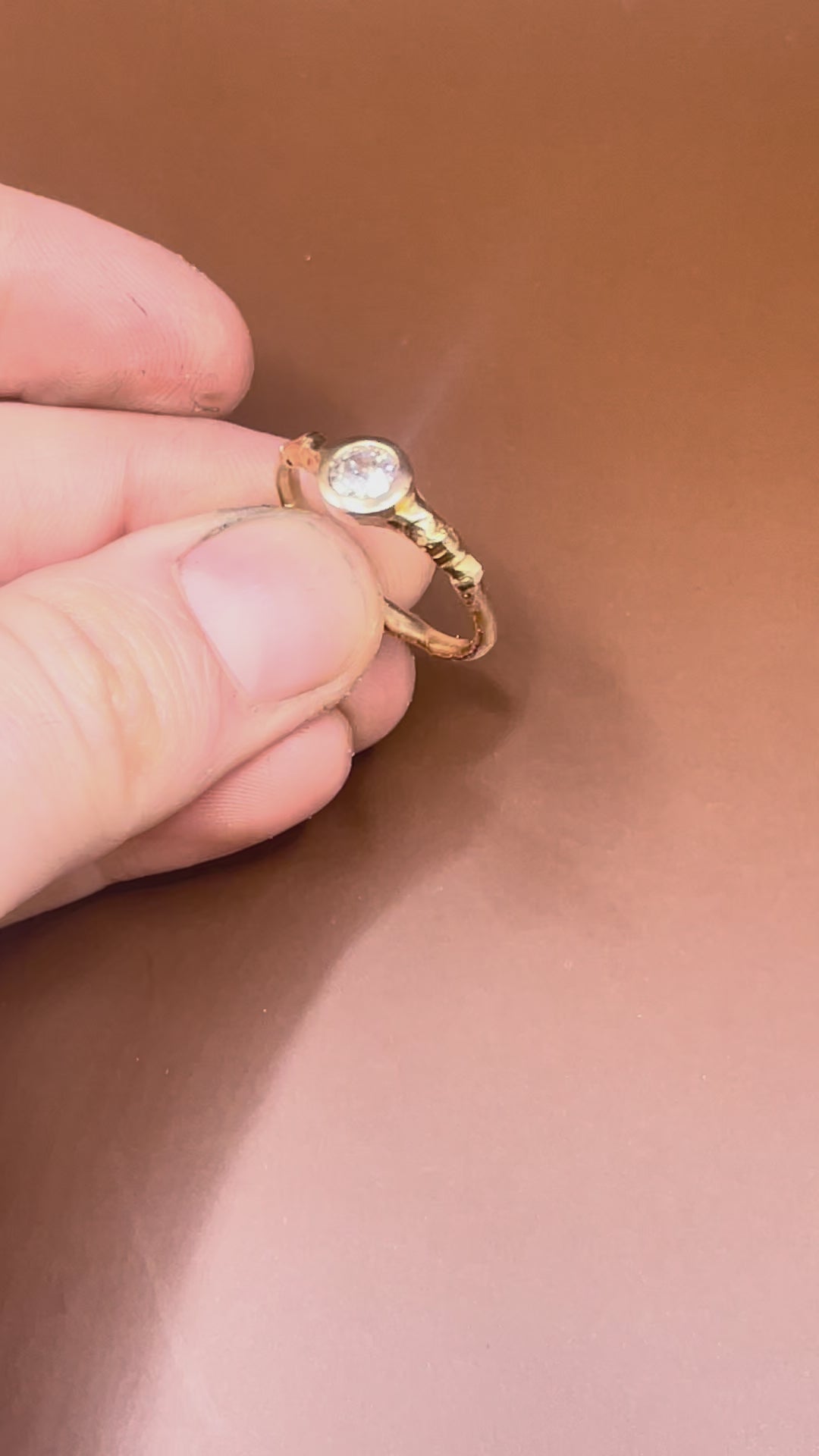 Diamond Bezel Twig Ring