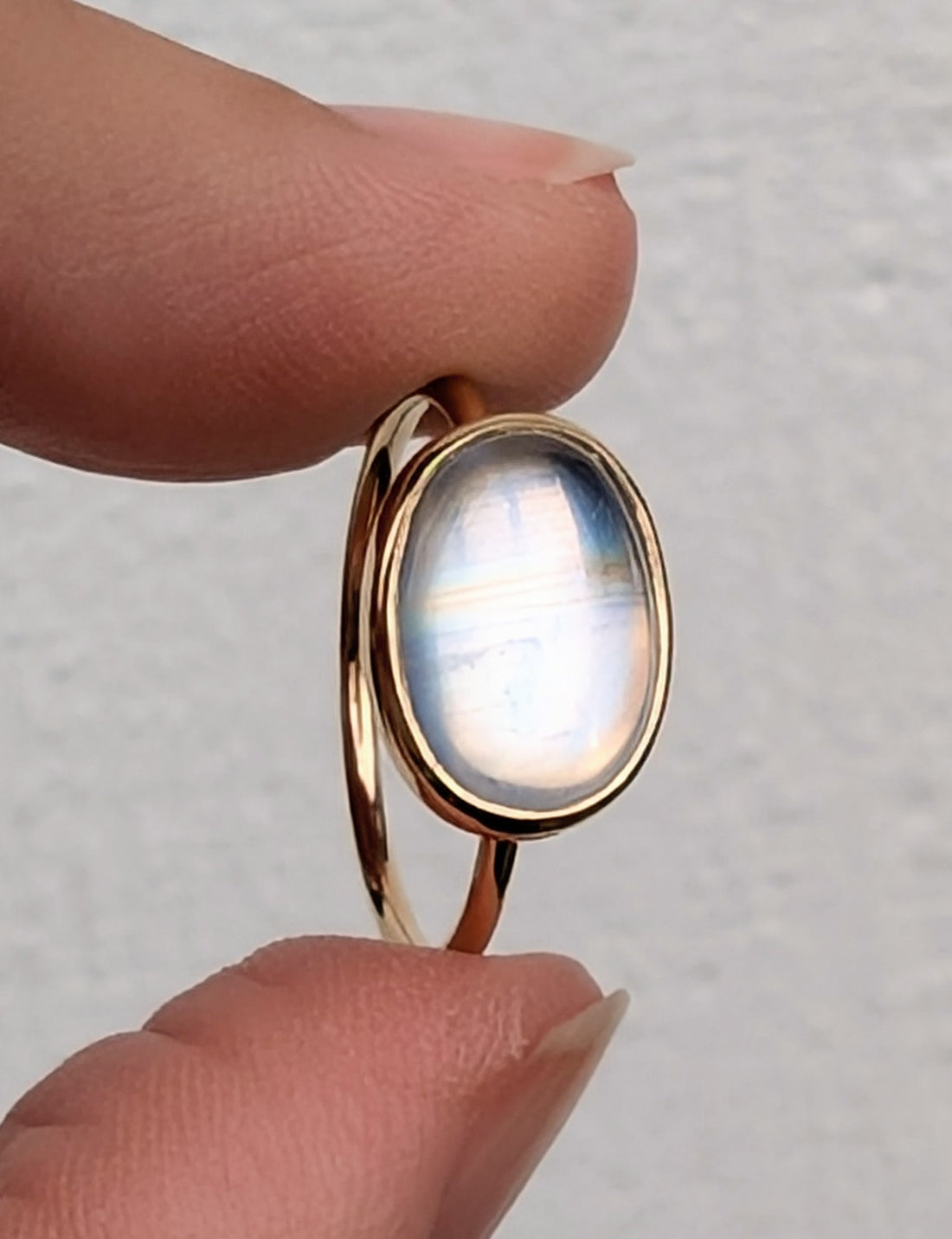 14k Faye Moonstone Ring