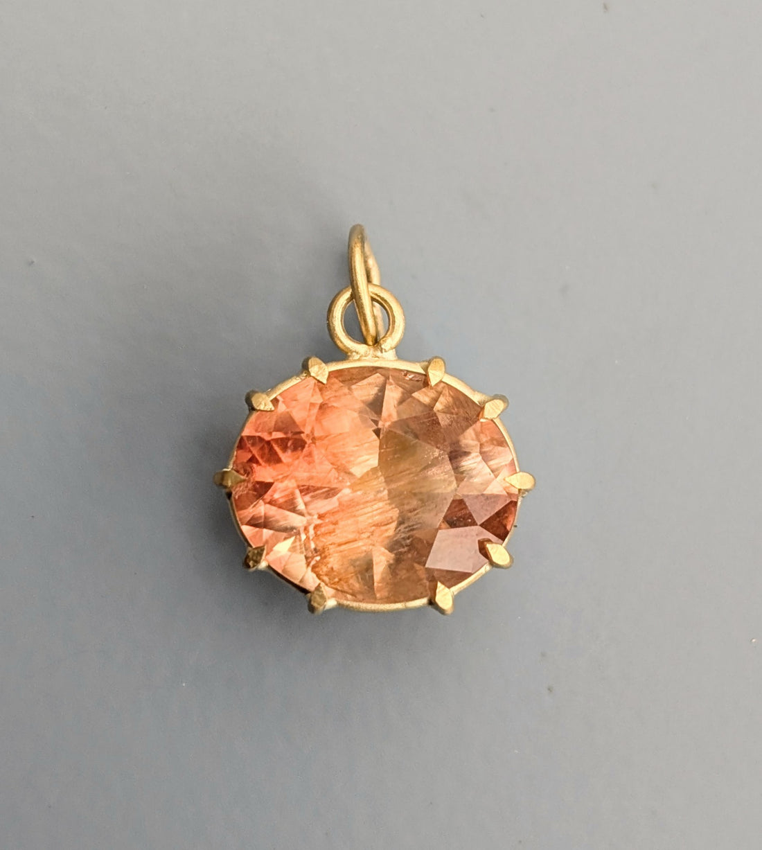 E/W Sunstone Basket Pendant 3.74CT -  One of a Kind