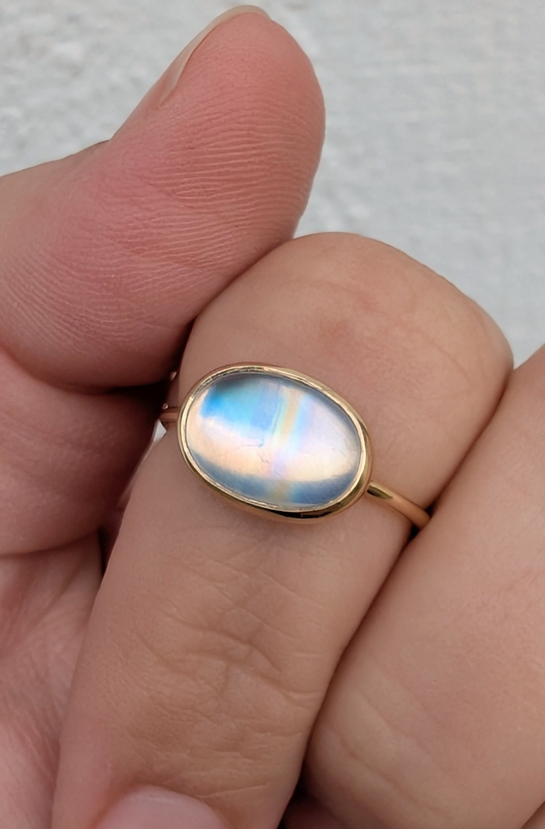 14k Faye Moonstone Ring