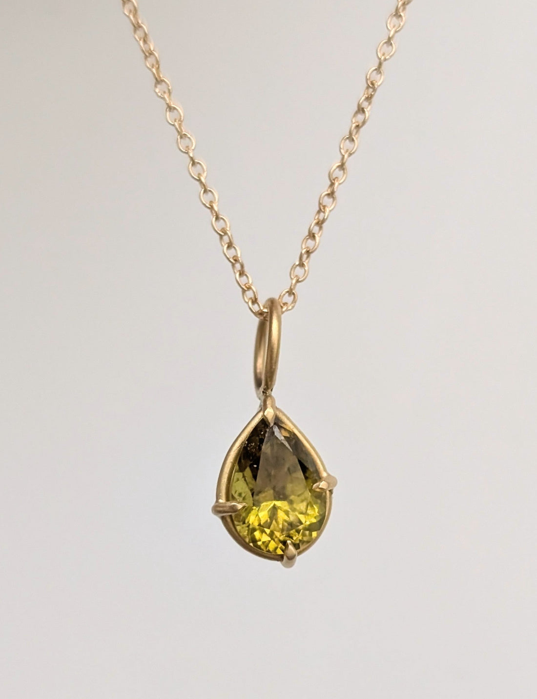 Vesuvianite Basket Pendant 1CT -  One of a Kind