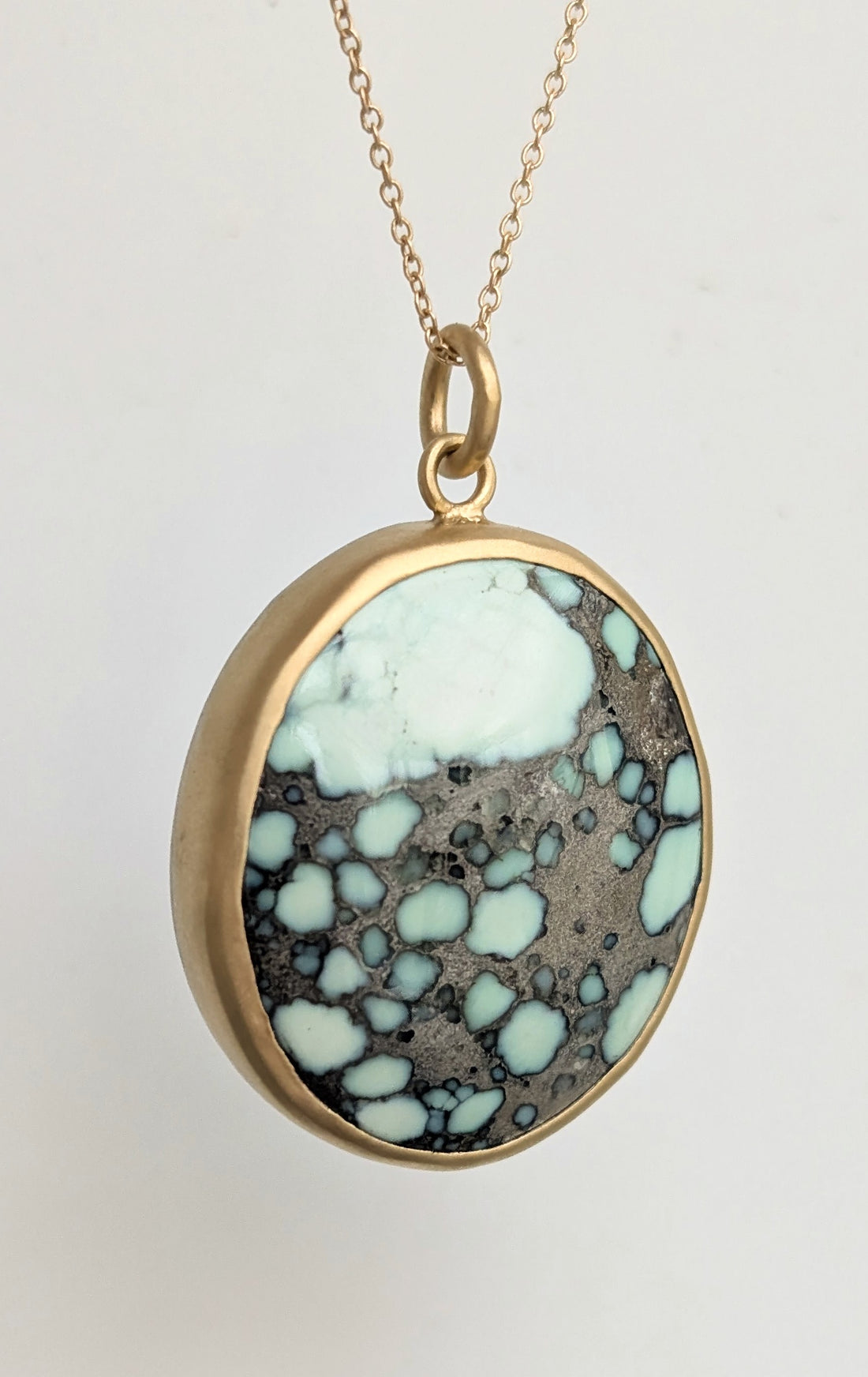 Variscite Bezel Pendant 25CT -  One of a Kind