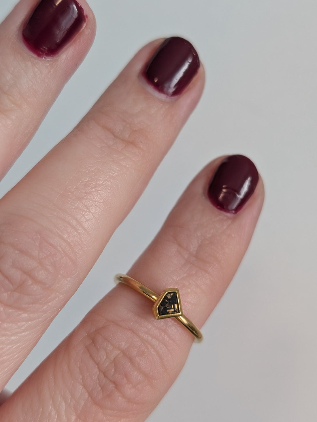 Brown Diamond Shield Ring