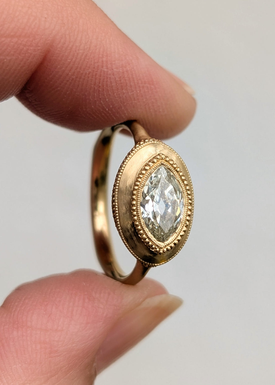 Theia Relic Solitaire - 1.01CT Antique Marquise Diamond