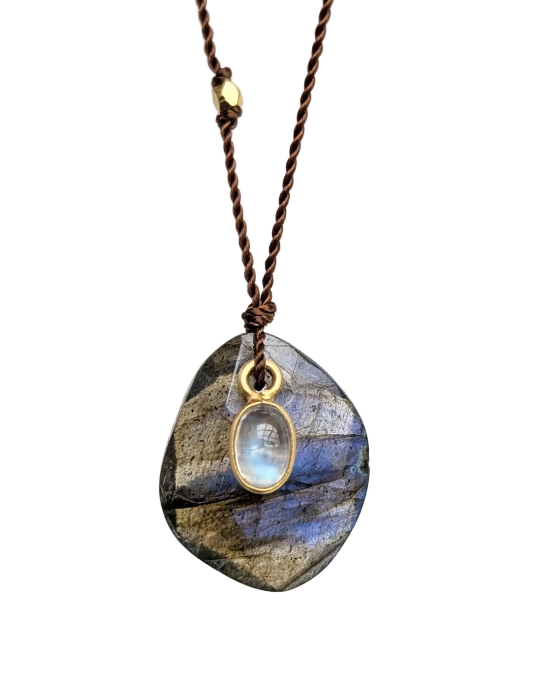 Labradorite + Moonstone 18k