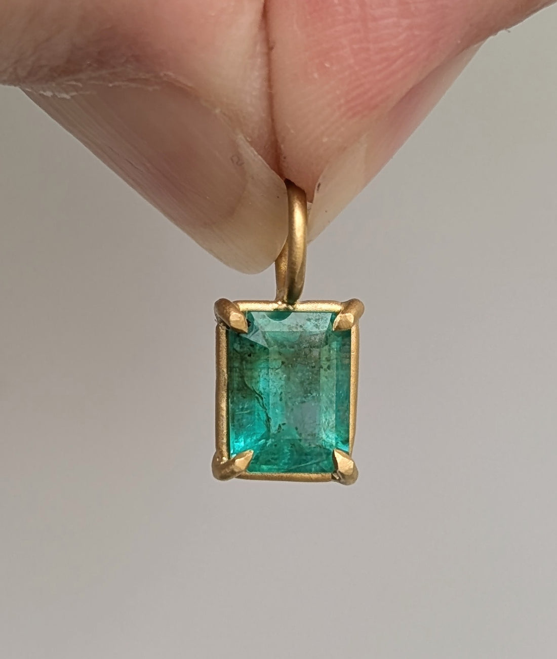 N/S Emerald Basket Pendant 1.29CT -  One of a Kind