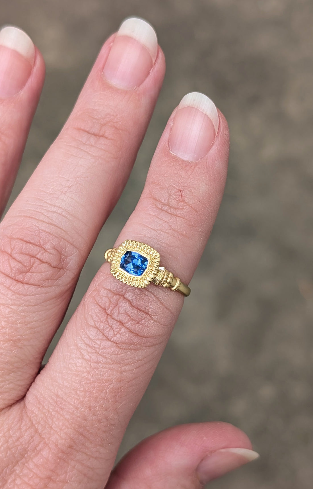 Victoria Pedestal Solitaire - 0.71CT Ceylon Sapphire