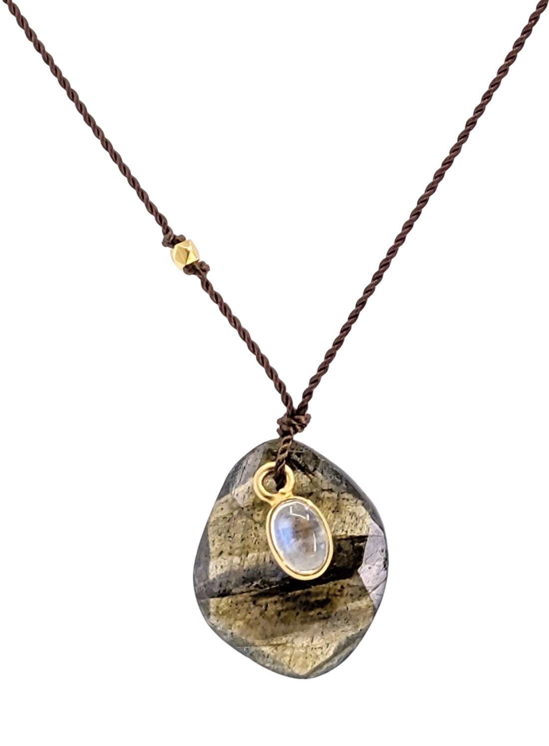 Labradorite + Moonstone 18k
