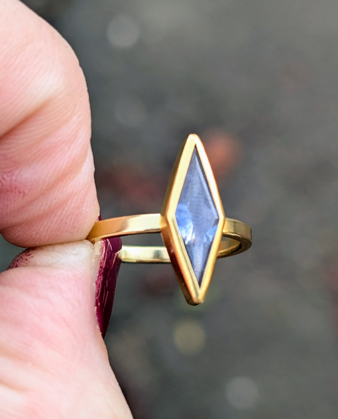Sapphire Lozenge Ring