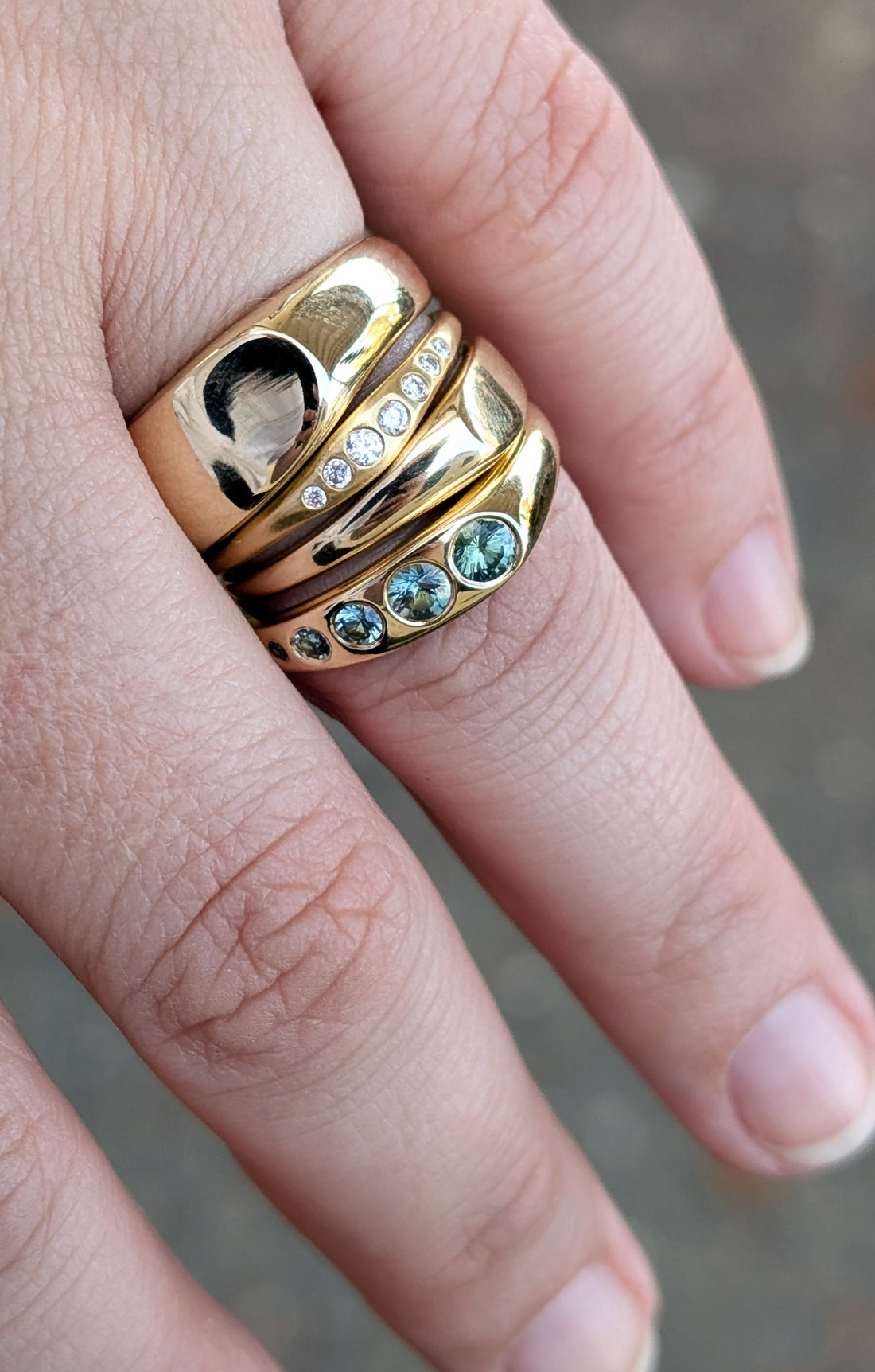 14k Wide Lila Ring