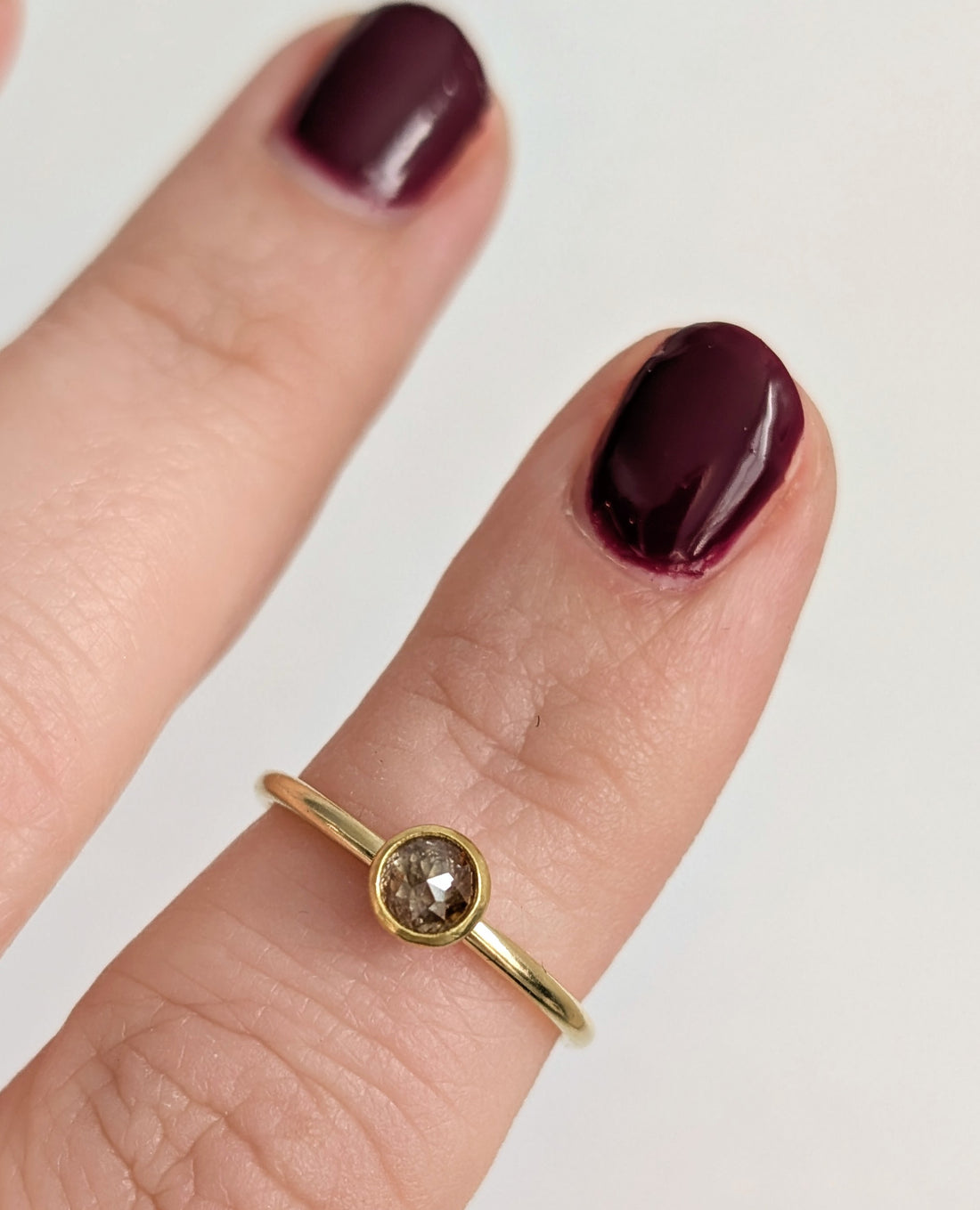 Brown Diamond Rosecut Ring