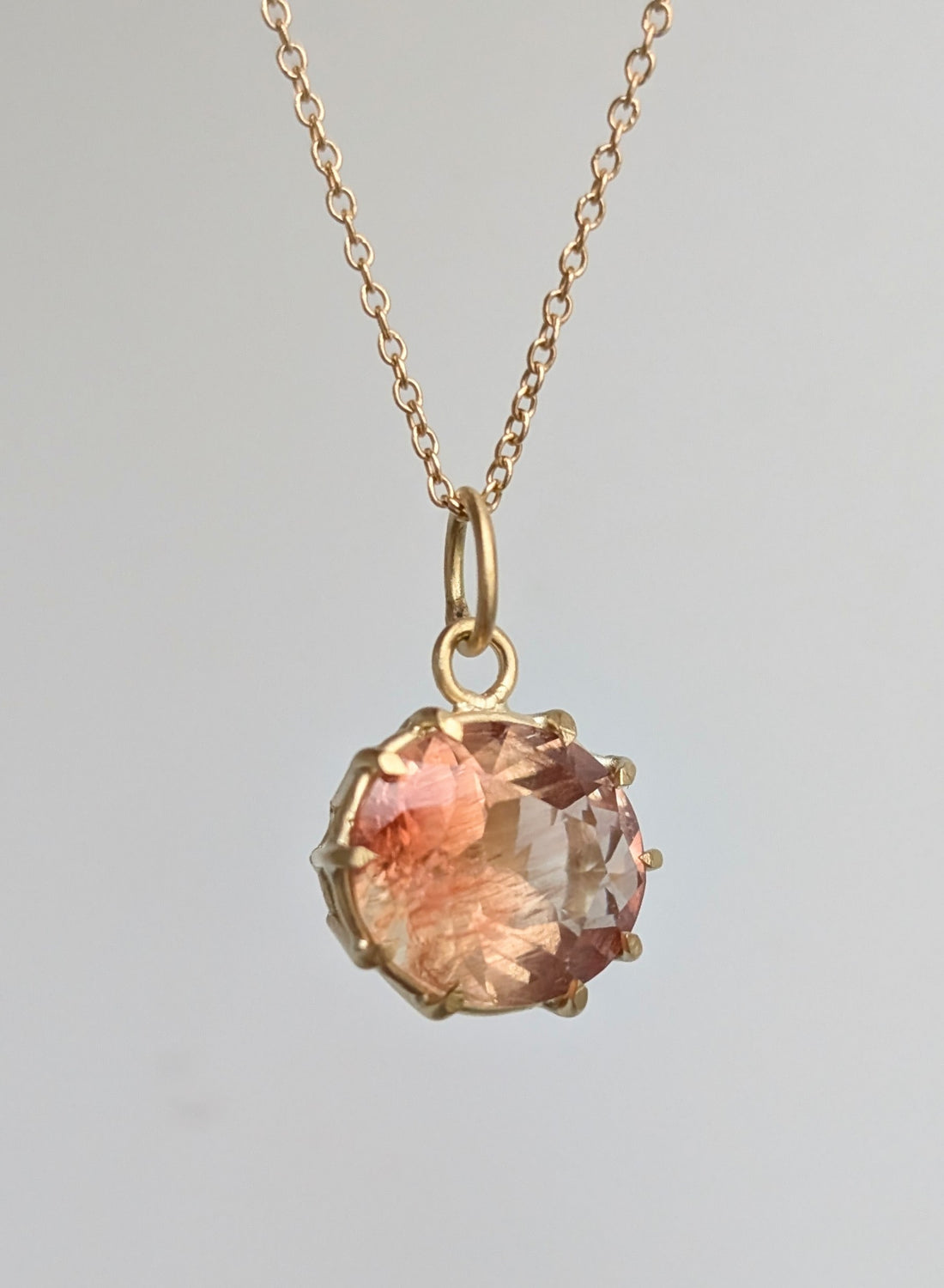 E/W Sunstone Basket Pendant 3.74CT -  One of a Kind