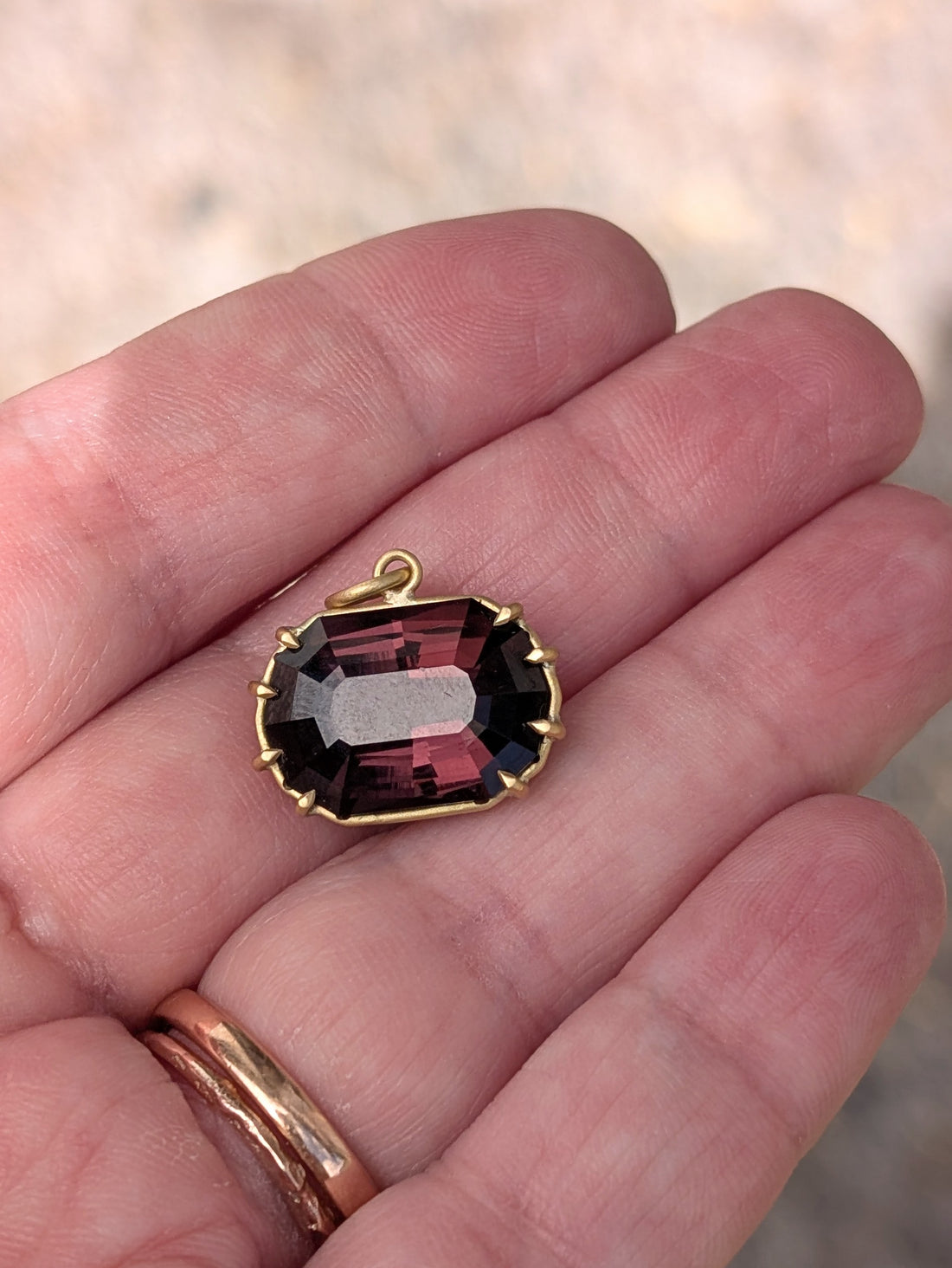Large Tourmaline Basket Pendant 11.02CT -  One of a Kind