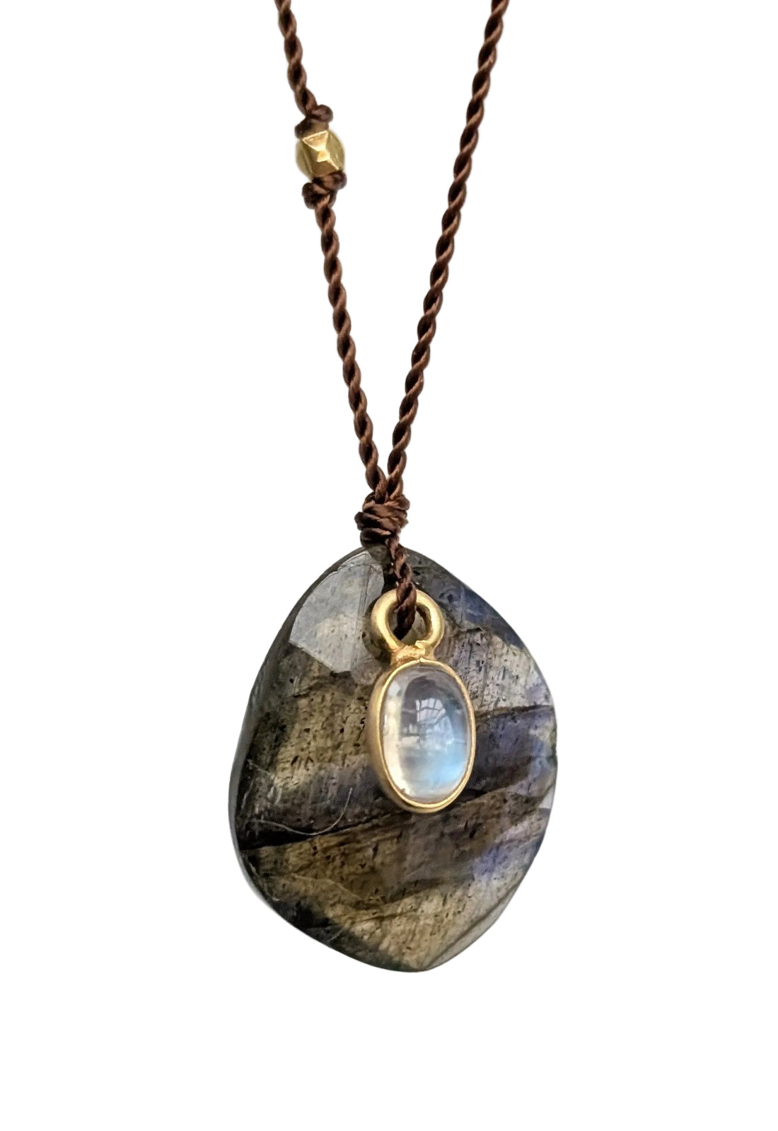 Labradorite + Moonstone 18k