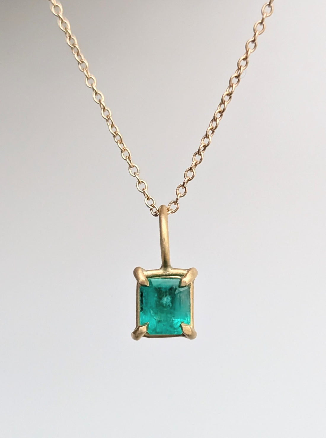 Emerald Basket Pendant 0.51CT- One of a Kind