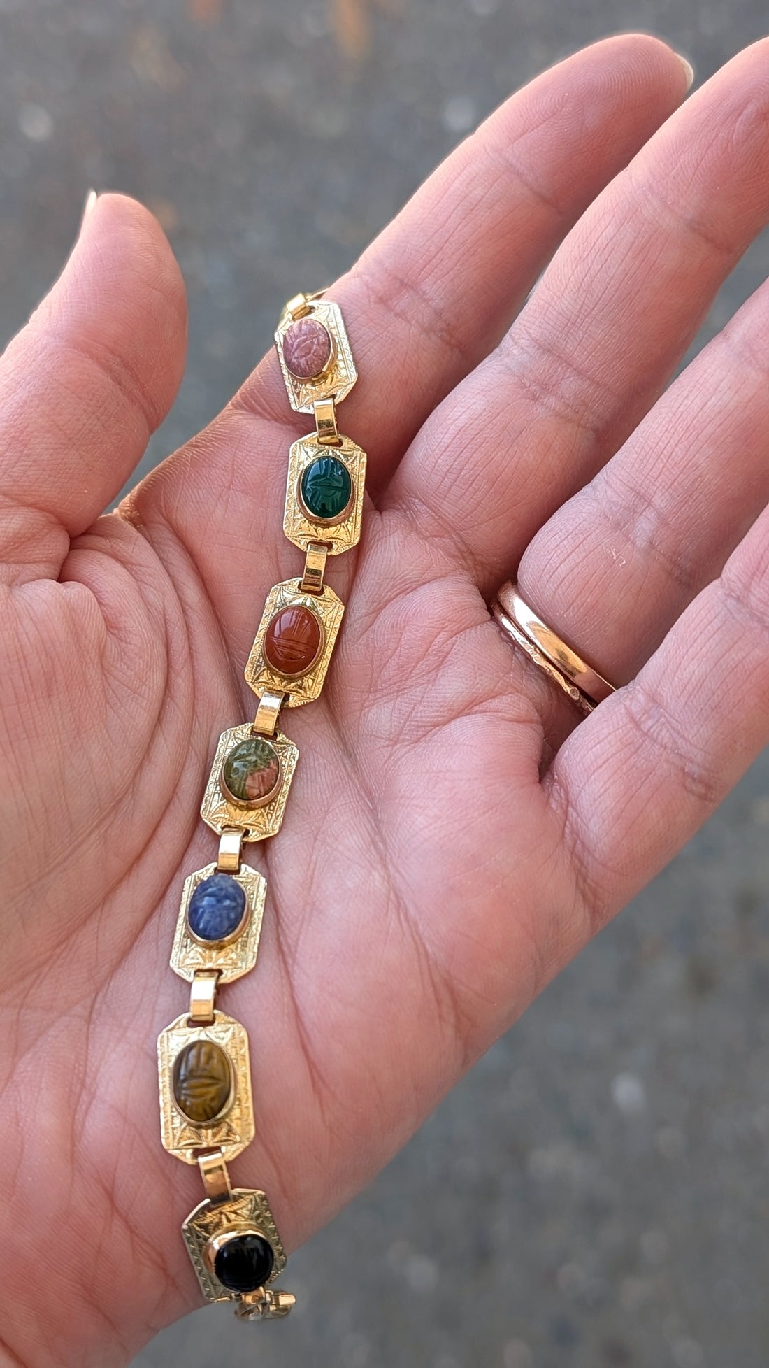 Vintage Scarab Bracelet