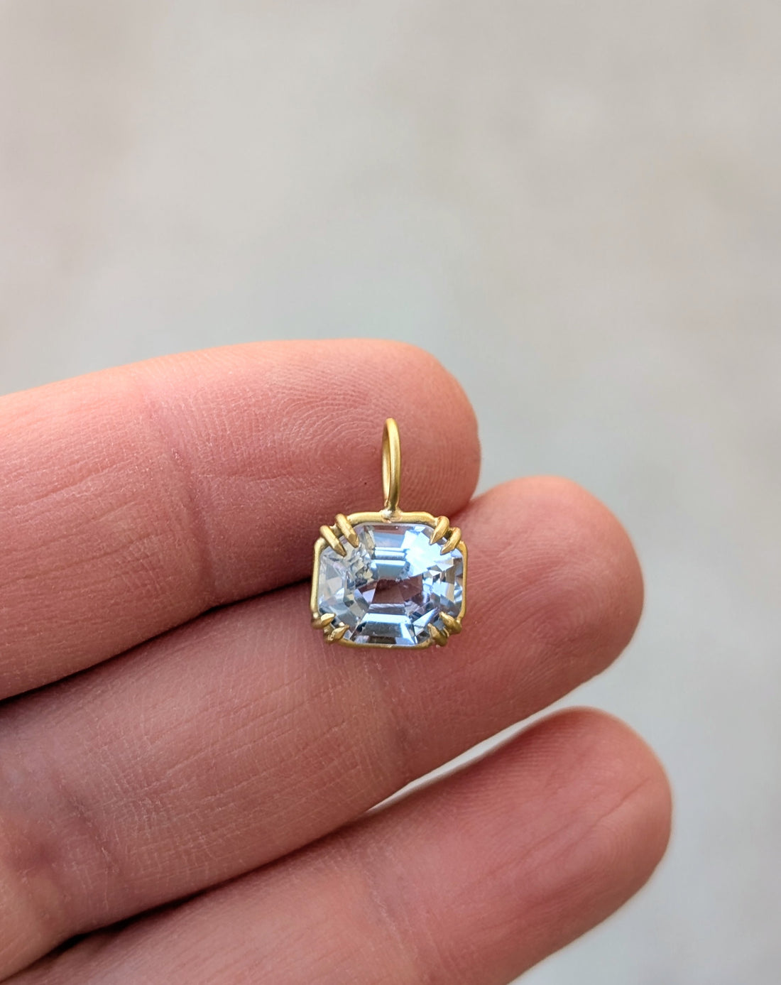 Aquamarine Basket Pendant 2.5CT - One of a Kind