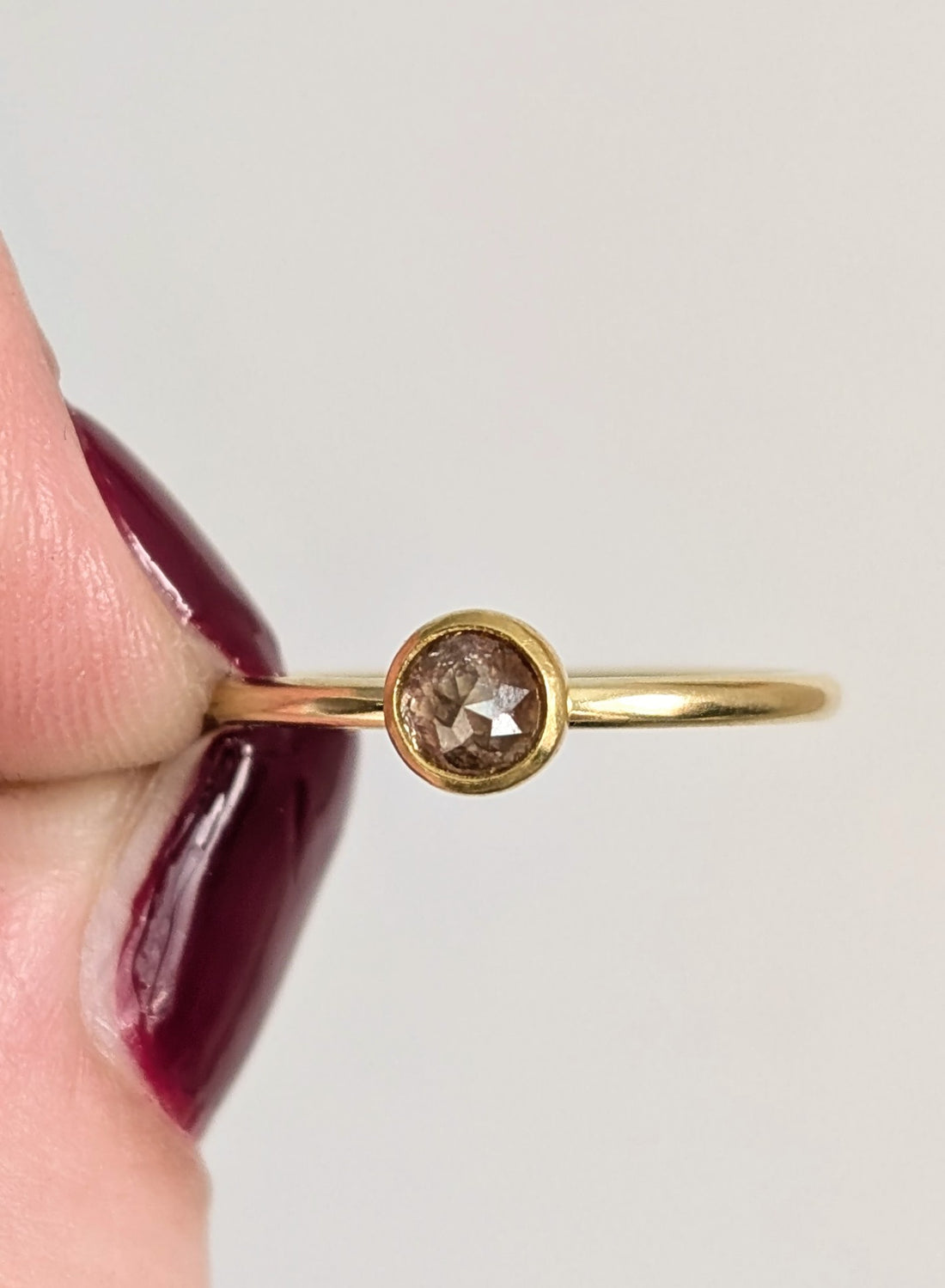 Brown Diamond Rosecut Ring