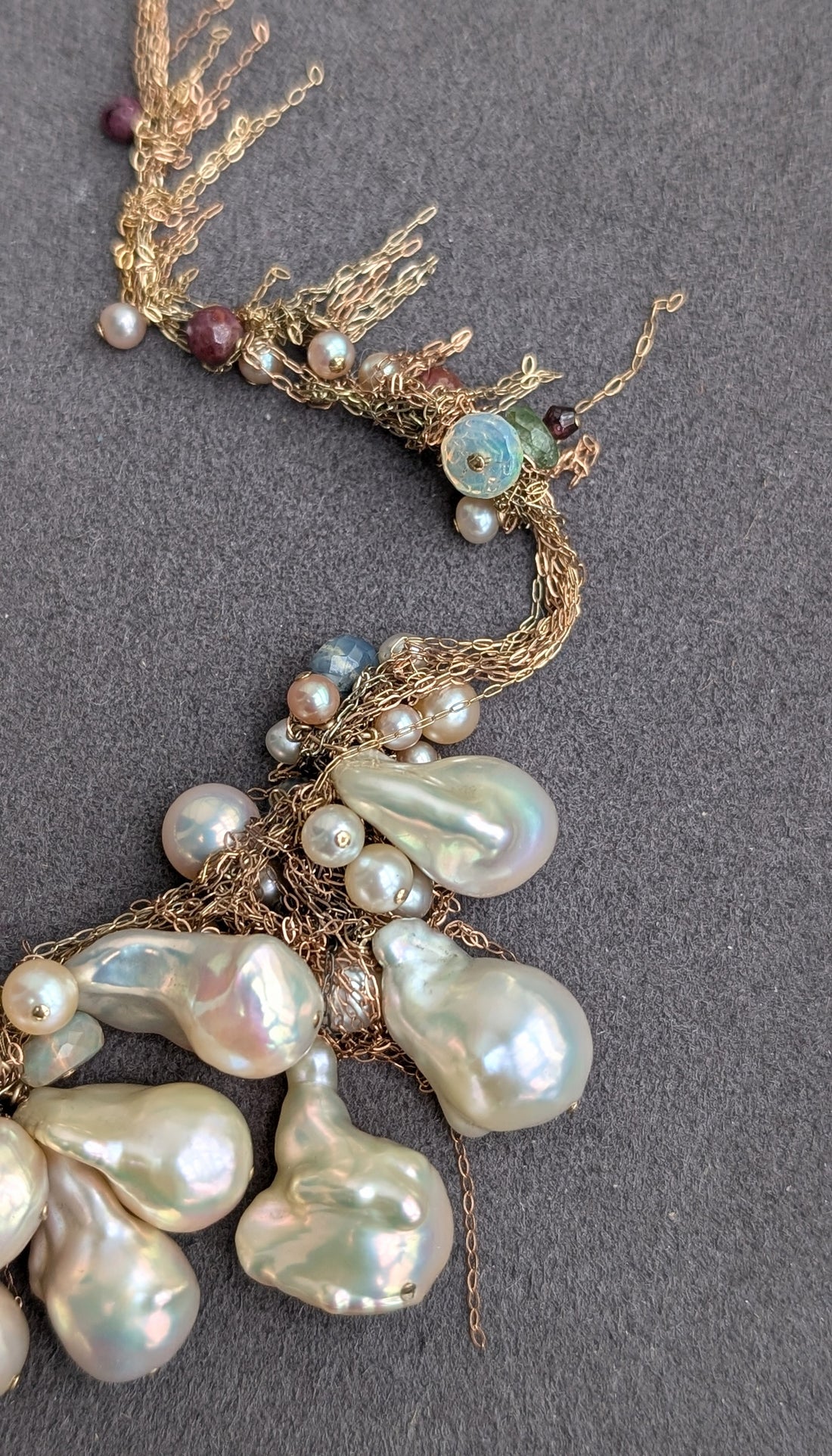 Freshwater Pearl and Gemstone Necklace