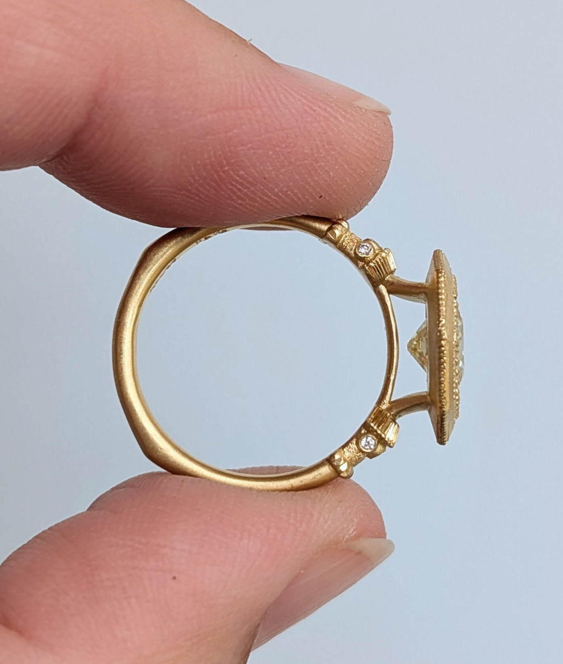 Octagonal Pedestal Ring- 1.16CT Diamond