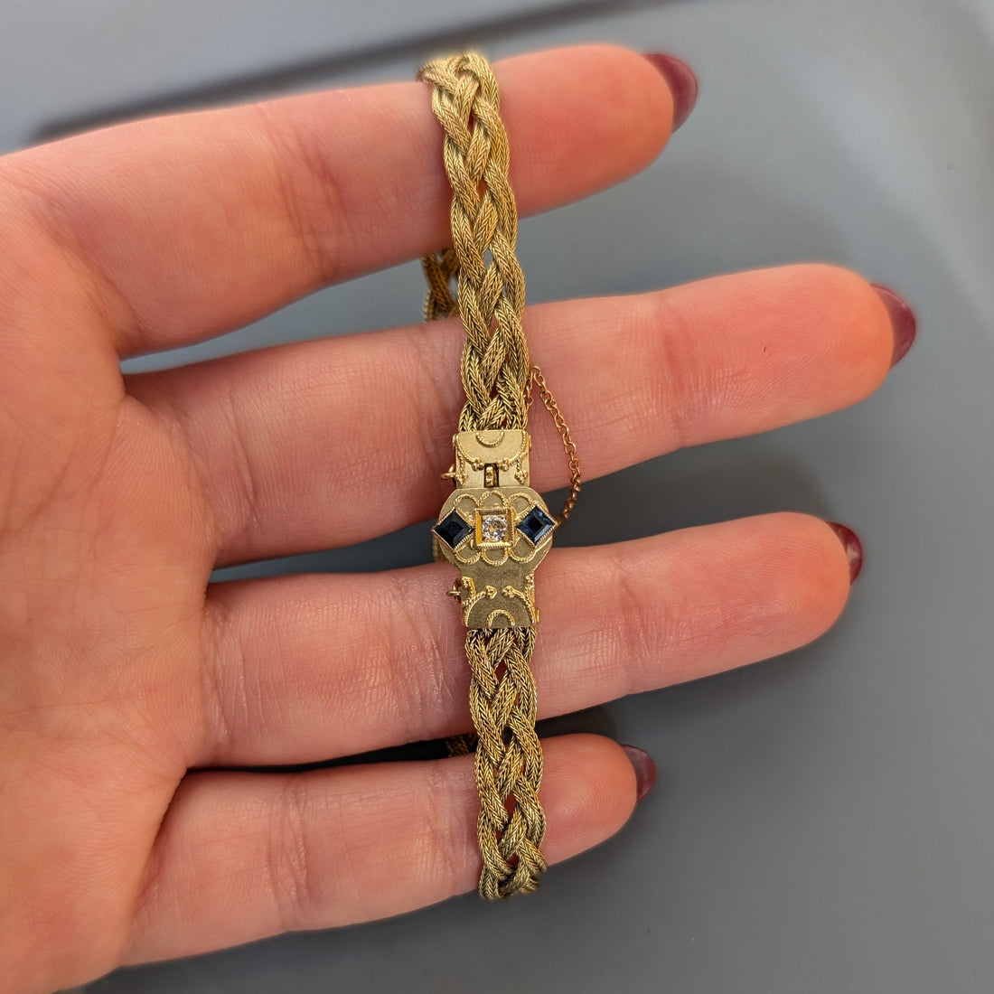 Antique Victorian Sapphire & Diamond Bracelet