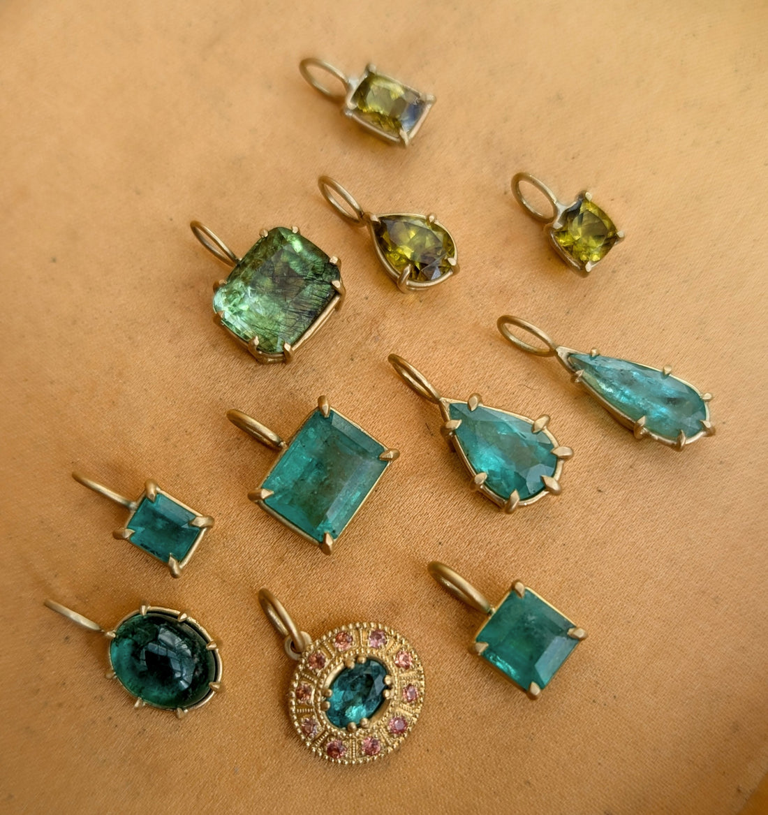 Vesuvianite Basket Pendant 1CT -  One of a Kind
