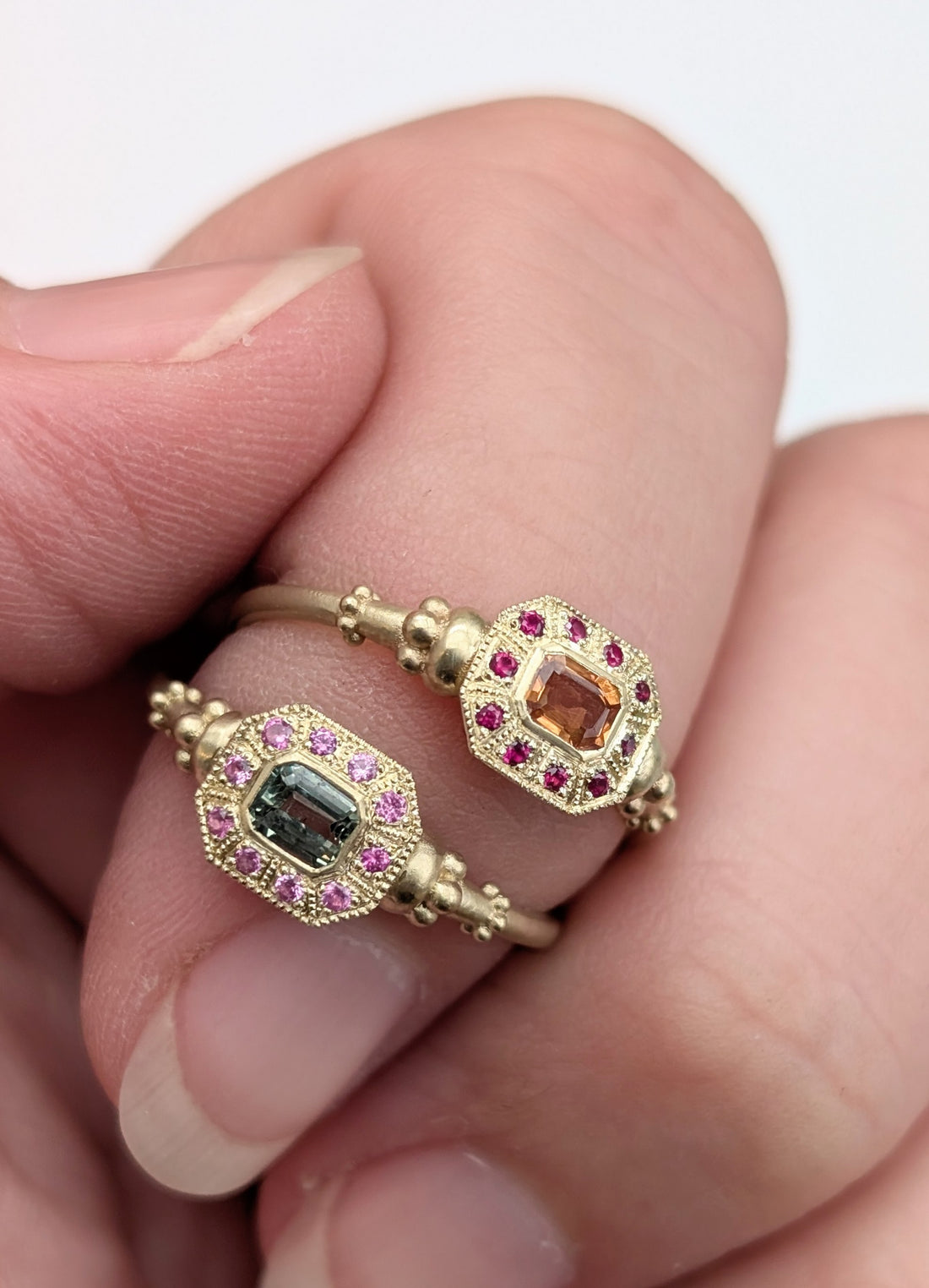 Green Sapphire Chromatique Ring- 0.27CT Sapphire