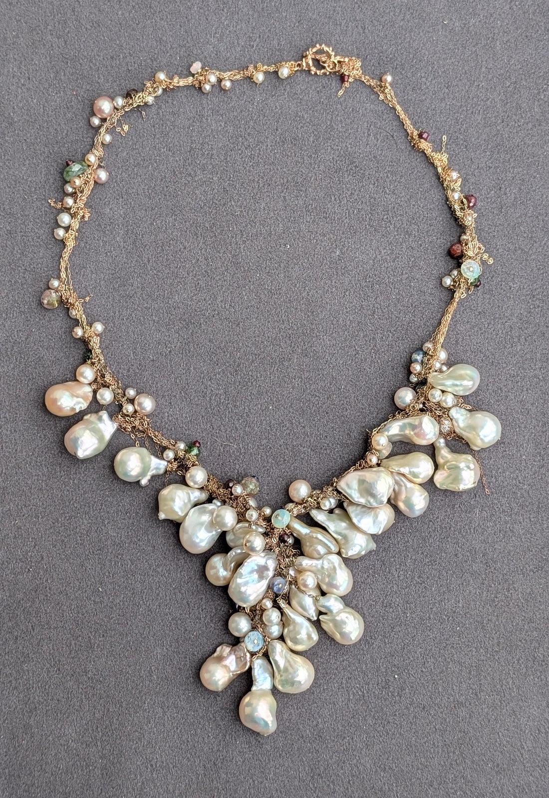 Freshwater Pearl and Gemstone Necklace