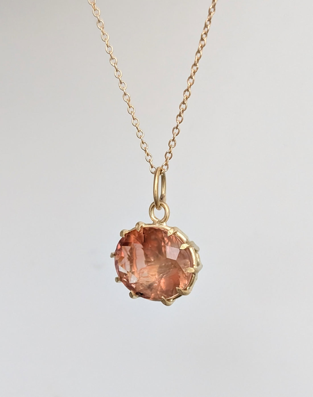 E/W Sunstone Basket Pendant 3.74CT -  One of a Kind