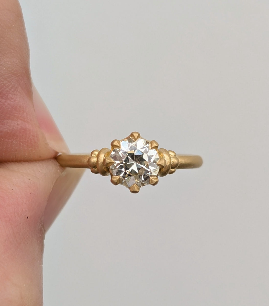 8 Prong Royal Solitaire - 0.97CT Old European Cut Diamond