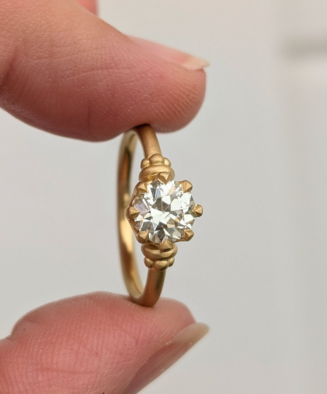 8 Prong Royal Solitaire - 0.97CT Old European Cut Diamond