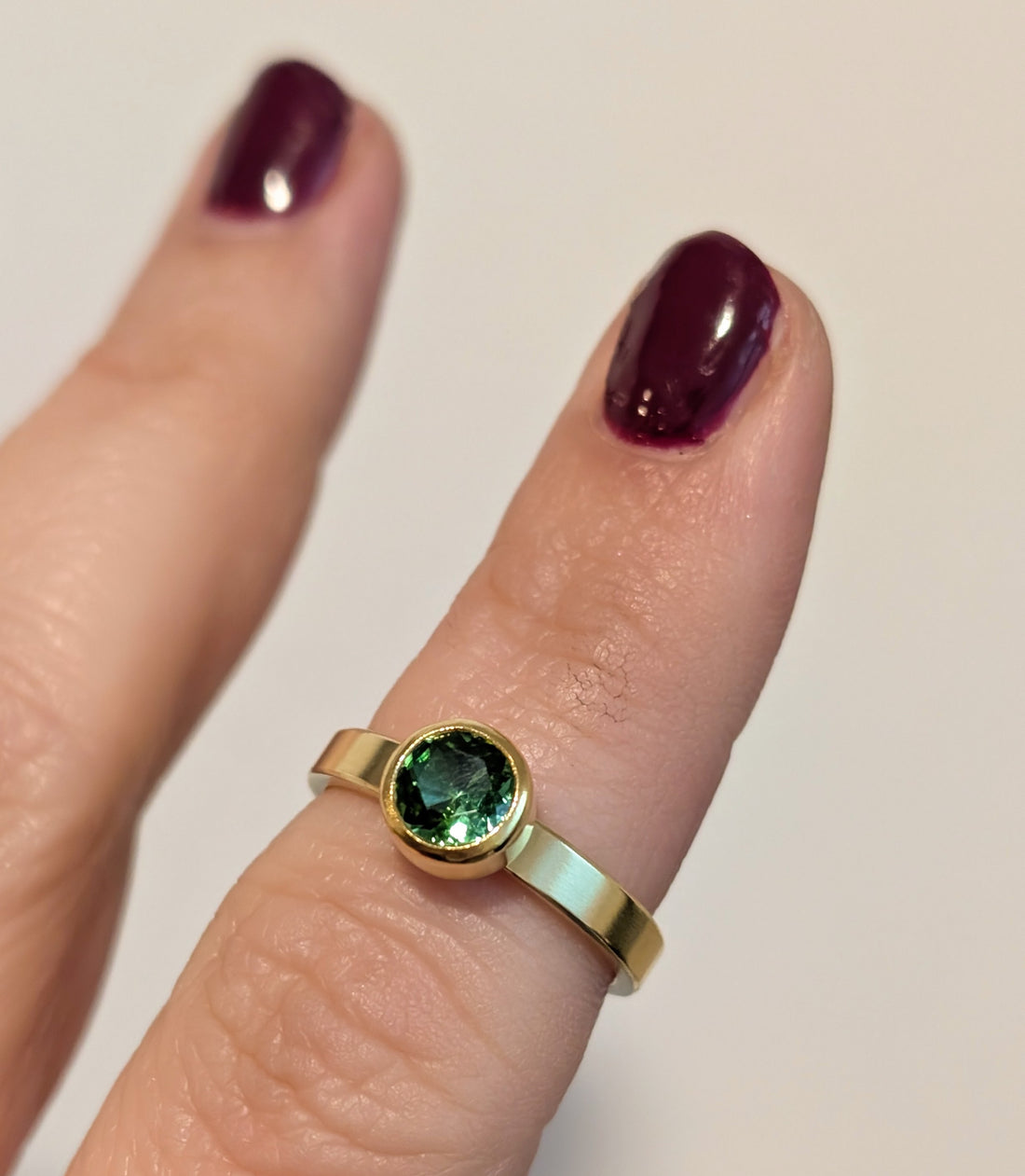 Tourmaline Round Ring
