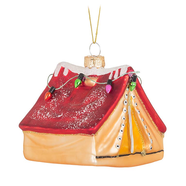 Tent w/Lights Ornament-3"H