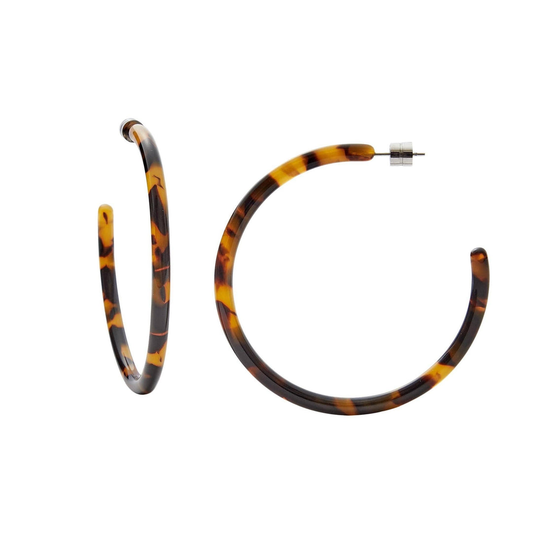 Large Hoops in Classic Tortoise