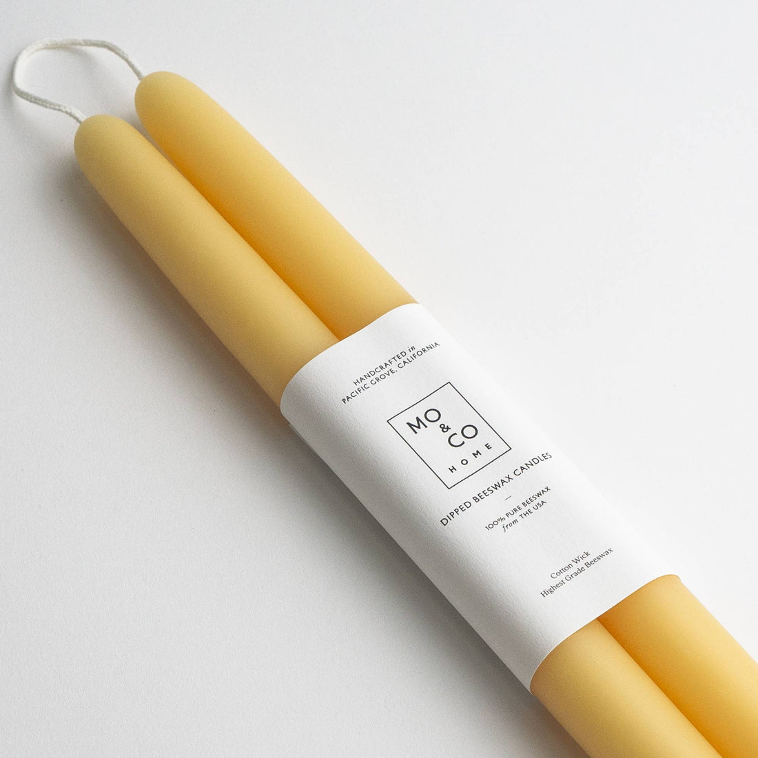 10" - 100% Beeswax Dipped Candles | Natural Gold