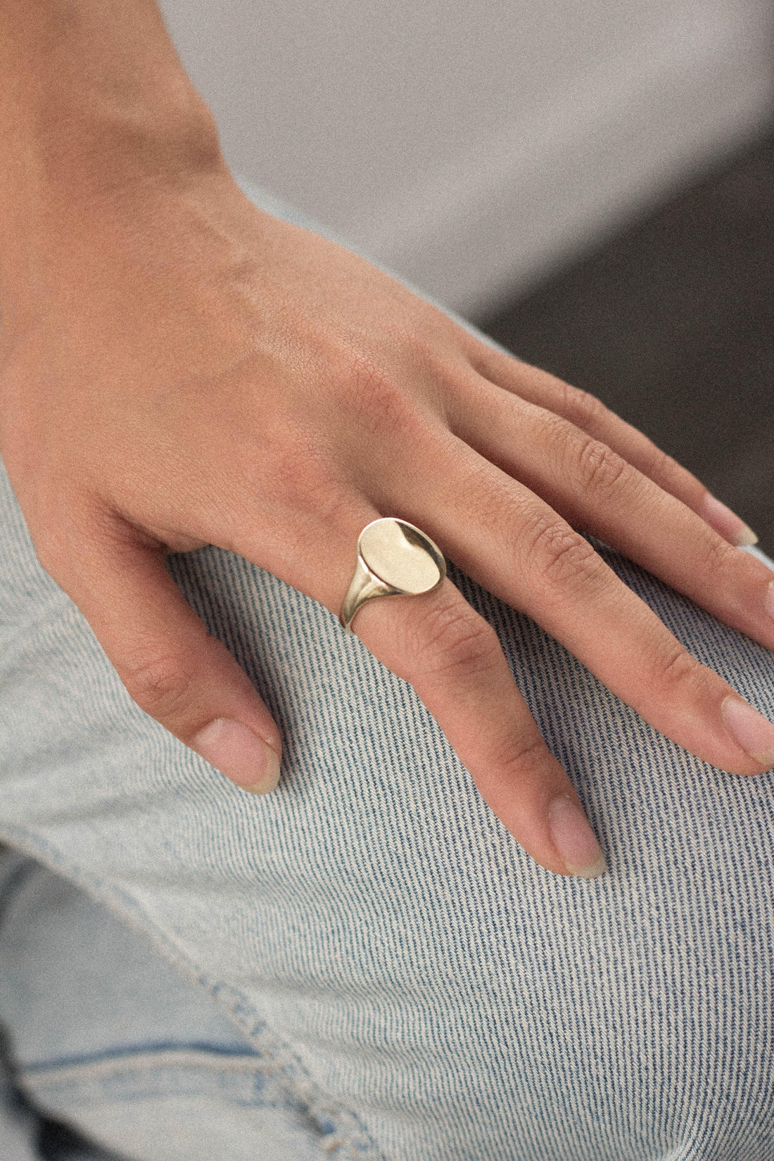 Large Oval Signet - erin cuff jewelry