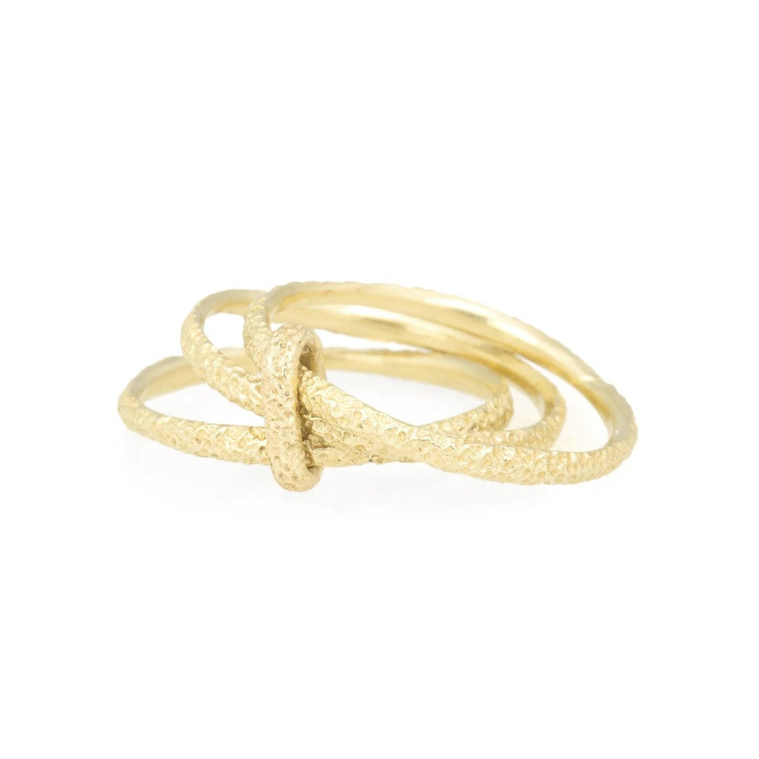 Stapled Stack - 14k Yellow Gold - erin cuff jewelry